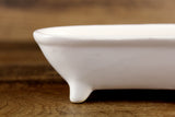 Vintage 1:12 Miniature Dollhouse White Porcelain Claw Foot Bathtub