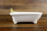 Vintage 1:12 Miniature Dollhouse White Porcelain Claw Foot Bathtub