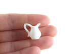 Vintage 1:12 Miniature Dollhouse White Porcelain Pitcher or Vase