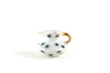 Vintage 1:12 Miniature Dollhouse White Porcelain & Green Dot Pitcher