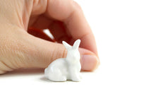 Vintage White Porcelain Rabbit Figurine