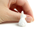 Vintage White Porcelain Rabbit Figurine