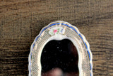 Vintage 1:12 Miniature Dollhouse White Porcelain & Floral Wall Mirror