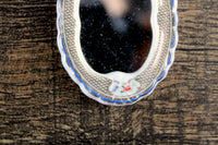Vintage 1:12 Miniature Dollhouse White Porcelain & Floral Wall Mirror