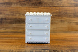 Vintage 1:12 Miniature Dollhouse White Wicker Dresser