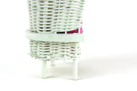 Vintage 1:12 Miniature Dollhouse Wicker Egg-Shaped Patio Chair