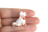 Vintage White Porcelain Dog Figurine