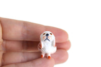 Vintage White Porcelain Dog Figurine