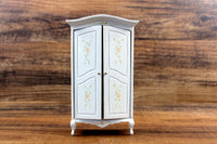 Vintage 1:12 Miniature Dollhouse Cabinet, Armoire or Wardrobe