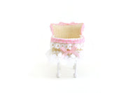 Artisan-Made Vintage 1:12 Miniature Dollhouse Wicker Baby Bassinet or Crib