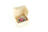 Vintage 1:12 Miniature Dollhouse Heart-Shaped I Love You White & Pink Cake with Roses & Cake Box