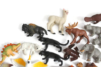 Wholesale Lot of 74 Assorted Plastic Animal Figurines & Keychains