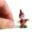 Vintage 1:12 Miniature Dollhouse Colorful Wooden Clown Drummer Figurine