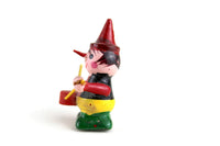 Vintage 1:12 Miniature Dollhouse Colorful Wooden Clown Drummer Figurine