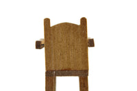 Vintage 1:12 Miniature Dollhouse Wooden High Chair