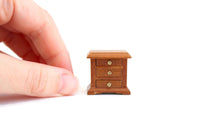 Vintage Wooden Miniature Dollhouse Jewelry Box or Half Scale Dollhouse Nightstand