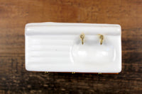 Vintage 1:12 Miniature Dollhouse Wooden Farmhouse-Style Kitchen Sink