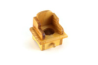 Vintage 1:12 Miniature Dollhouse Wooden Potty Chair