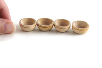 Set of 4 Vintage 1:12 Miniature Dollhouse Wooden Bowl Set