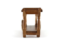 Vintage 1:12 Miniature Dollhouse Wooden Tea Cart, Drink Cart or Bar Cart
