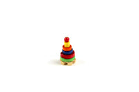 Vintage 1:12 Miniature Dollhouse Wooden Toy Stacking Rings