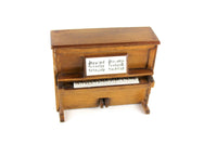 Vintage 1:12 Miniature Dollhouse Wooden Upright Piano