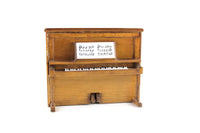 Vintage 1:12 Miniature Dollhouse Wooden Upright Piano