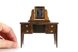 Vintage 1:12 Miniature Dollhouse Wooden Vanity
