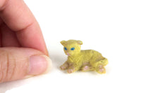 Vintage 1:12 Miniature Dollhouse Yellow Cat Figurine