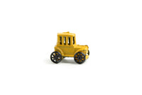 Vintage Miniature Dollhouse Yellow Metal Toy Tractor