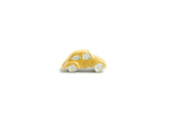 Vintage 1:12 Miniature Dollhouse Yellow & White Metal Toy Volkswagen Beetle Car