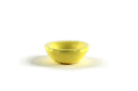 Vintage 1:12 Miniature Dollhouse Yellow Porcelain Bowl