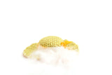 Vintage 1:12 Miniature Dollhouse Yellow Wide Brim Hat with Large Feather Accent