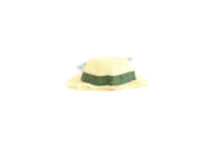 Vintage 1:12 Miniature Dollhouse Green & White Polka Dot Hat