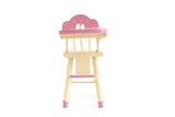 Vintage 1:12 Miniature Dollhouse Beige & Pink High Chair