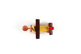 Vintage Miniature Dollhouse Yellow & Red Wooden Toy Airplane