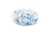 Artisan-Made Vintage Blue 1:12 Miniature Dollhouse Hat