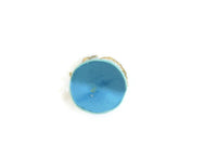 Artisan-Made Vintage Blue 1:12 Miniature Dollhouse Hat