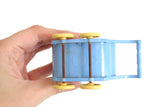 Vintage 1:12 Miniature Dollhouse Blue Plastic Stroller