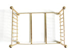 Vintage 1:12 Miniature Dollhouse Brass Bed with Mattress