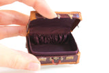 Artisan-Made Vintage Large Brown 1:12 Miniature Dollhouse Suitcase or Luggage