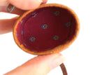 Artisan-Made Vintage Round Brown 1:12 Miniature Dollhouse Hat Box, Suitcase or Luggage