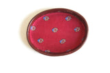 Artisan-Made Vintage Round Brown 1:12 Miniature Dollhouse Hat Box, Suitcase or Luggage