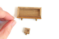 Artisan-Made Vintage 1:12 Miniature Dollhouse Curio Cabinet, Desk or Secretary by Reminiscence #4141 in Original Box