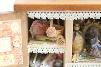 Artisan-Made Vintage 1:12 Miniature Dollhouse Pre-Decorated Cabinet
