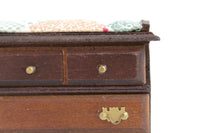 Vintage 1:12 Miniature Dollhouse Wooden Diaper Changing Table Dresser