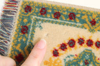 Vintage 1:12 Miniature Dollhouse Large Multi-Color Wool Rug Made in Austria