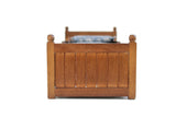Vintage 1:12 Miniature Dollhouse Blue Wooden Trundle Bed