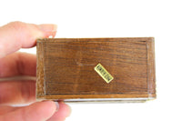 Vintage 1:12 Miniature Dollhouse Wooden Trunk or Chest