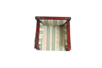 Vintage Green Striped & Floral 1:12 Miniature Dollhouse Chair
